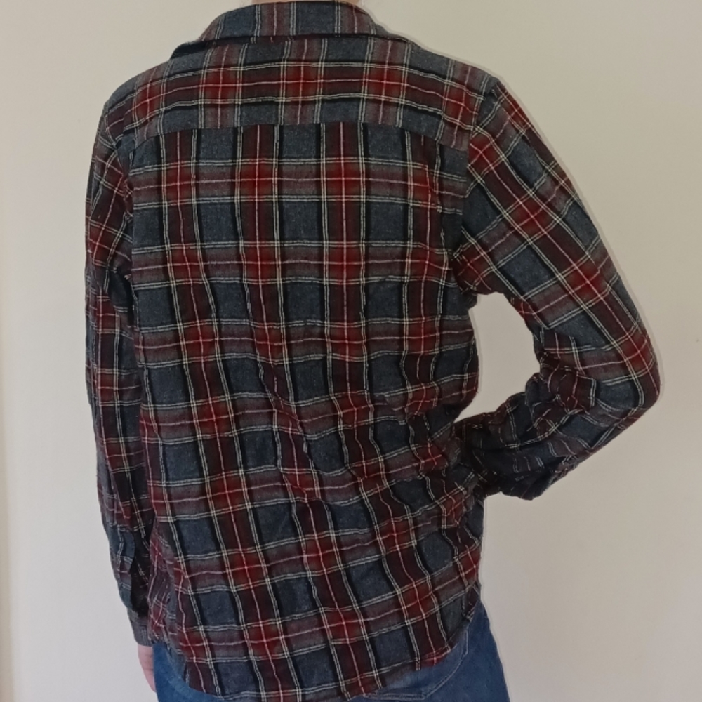 L.L. Bean Scotch Plaid Relaxed Flannel Women's size small holiday flannel